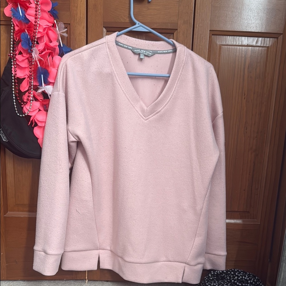 Marc New York Pink V-Neck Sweater